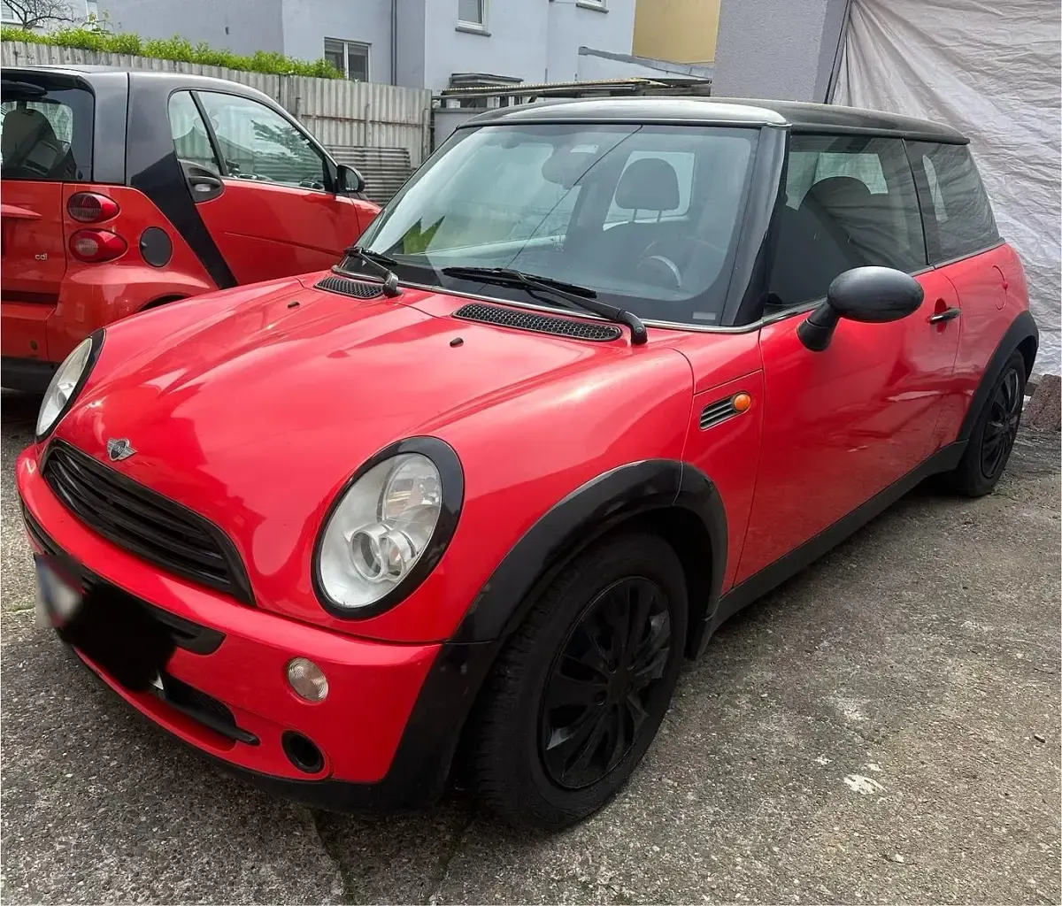 Käytetty Mini Cooper 90 HP (66 kW) 2004 Punainen Viistoperä