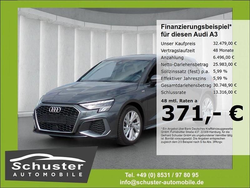 Grau Gebraucht 2024 Audi A3 S-Line Limousine | 32.479 € (Fairer Preis) - Bild 1/4