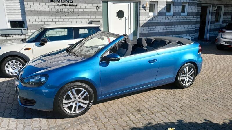 Pacific blue metallic Gebraucht 2015 VW Golf Cabriolet Cabrio | 10.990 € (Fairer Preis) - Bild 1/4