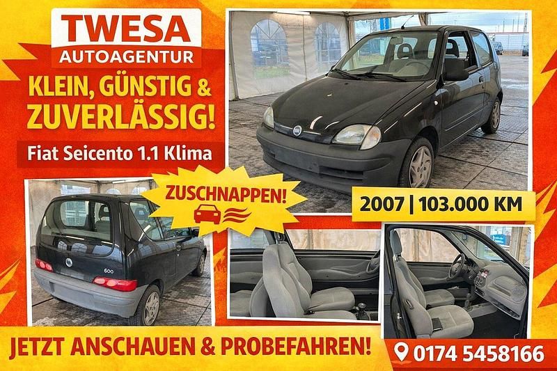 Gebraucht Fiat Seicento 55 PS (40 kW) 2007 Schwarz Kleinwagen
