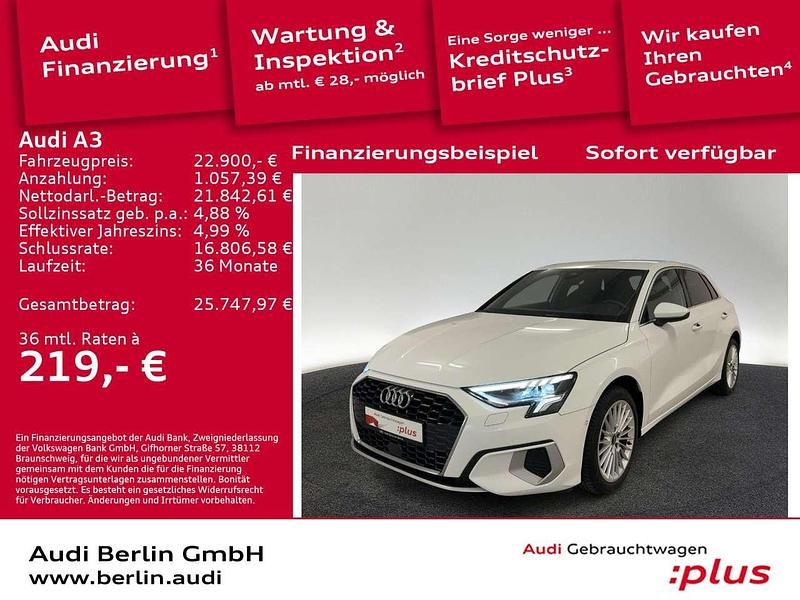 Gebraucht Audi A3 Advanced Plus 110 PS (80 kW) 2022 Ibisweiß Kombi