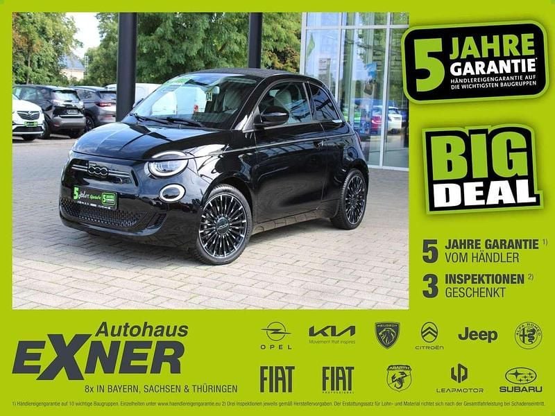 Onyx schwarz Gebraucht 2023 Fiat 500e La Prima Cabrio | 22.900 € (Guter Preis) - Bild 1/4