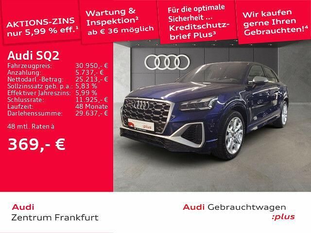 Navarrablau metallic Gebraucht 2021 Audi SQ2 Ambiente SUV | 30.950 € (Superpreis) - Bild 1/1