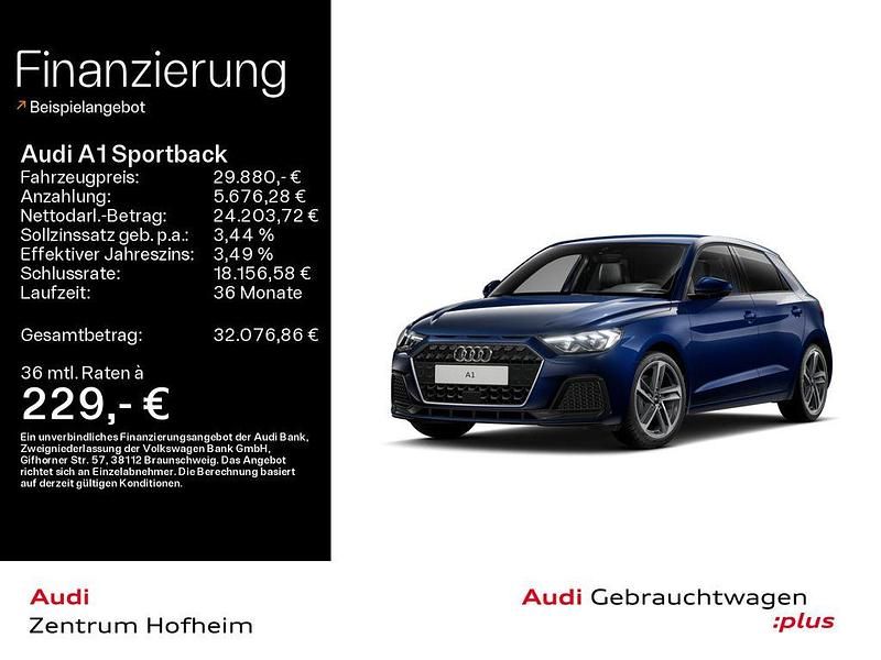 Gebraucht Audi A1 Sportback Advanced Plus 150 PS (110 kW) 2025 Navarrablau metallic Kleinwagen