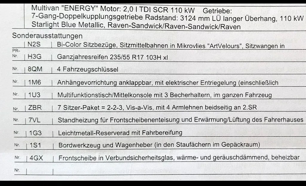 Neu VW Multivan 150 PS (110 kW) 2026 Blau Van / Kleinbus