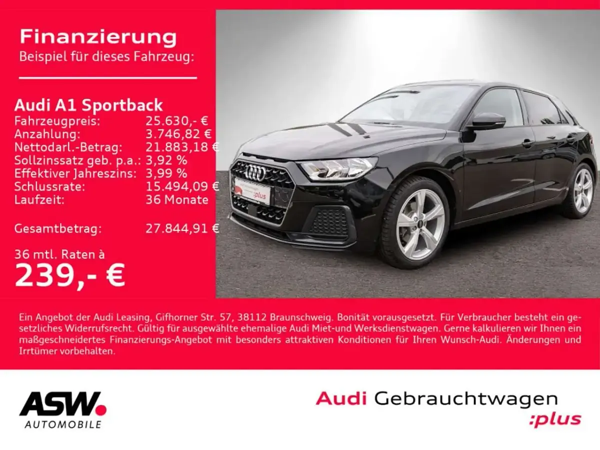 Gebraucht Audi A1 Advanced Plus 116 PS (85 kW) 2026 Mythosschwarz metallic SUV