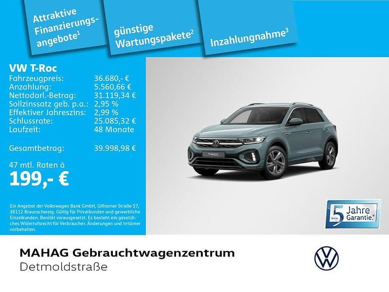Petroleum blue metallic Gebraucht 2025 VW T-Roc R-line SUV | 36.680 € (Guter Preis) - Bild 1/1