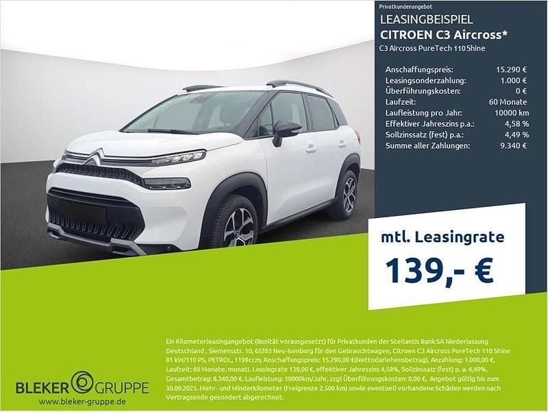 Lack weiss banquise/typ aussenverkleidung spiegel flach standard Gebraucht 2023 Citroën C3 Aircross PureTech SUV | 15.290 € (Guter Preis) - Bild 1/3