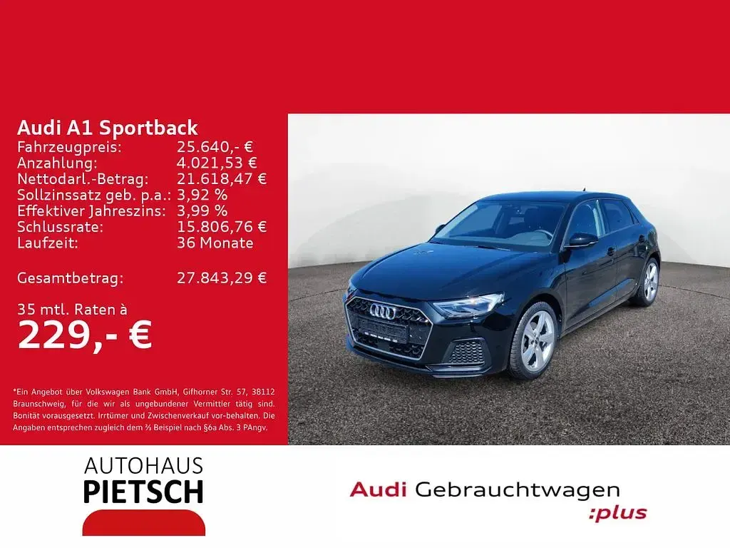 Gebraucht Audi A1 Sportback Advanced 116 PS (85 kW) 2025 Mythosschwarz metallic Kleinwagen