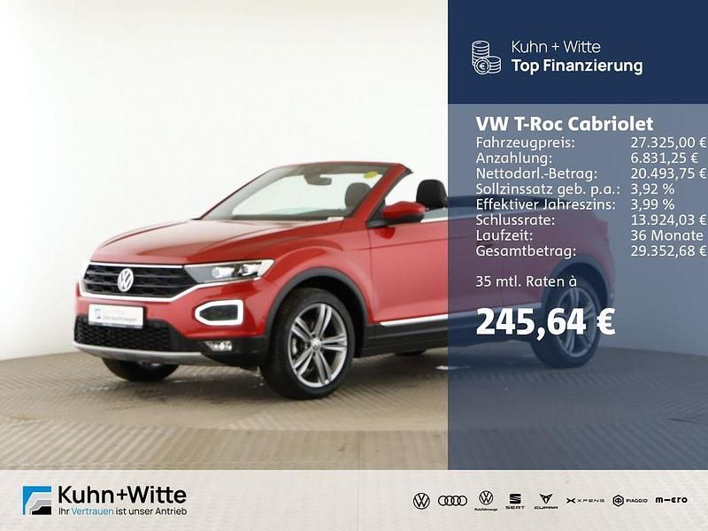 Rot Gebraucht 2021 VW T-Roc Cabriolet Style Cabrio | 27.325 € (Fairer Preis) - Bild 1/3