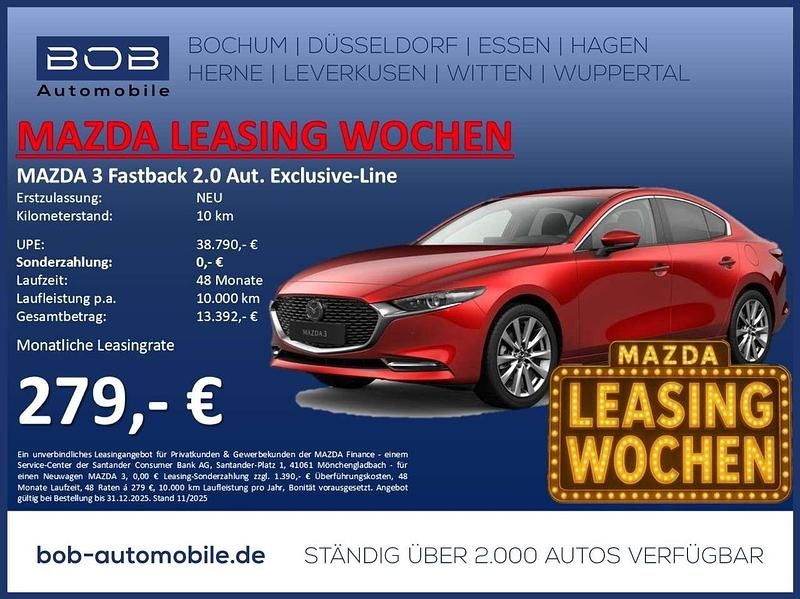 Soul red crystal Neu 2025 Mazda 3 Exclusive-Line Limousine | 31.777 € - Bild 1/3