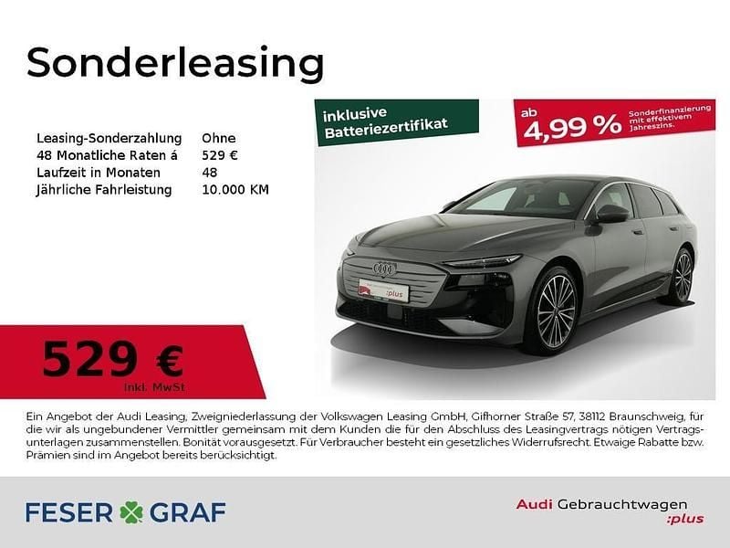 Taifungrau metallic Gebraucht 2025 Audi A6 e-tron Ambiente Kombi | 63.880 € (Superpreis) - Bild 1/4