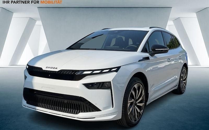 Weiß Neu 2025 Skoda Enyaq iV SportLine SUV | 62.990 € - Bild 1/4