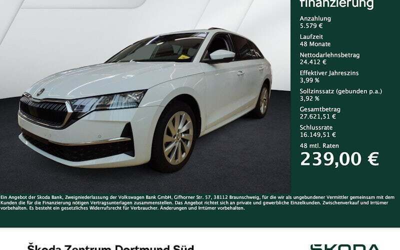 Weiß Gebraucht 2024 Skoda Octavia Selection Kombi | 29.991 € (Fairer Preis) - Bild 1/4