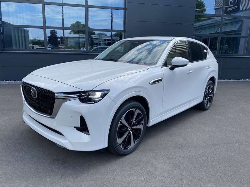 Rhodium white Gebraucht 2024 Mazda CX-60 Takumi-Line SUV | 47.888 € (Guter Preis) - Bild 1/4
