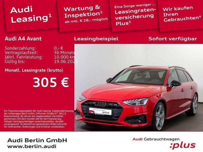 Progressivrot metallic Gebraucht 2024 Audi A4 Advanced Plus Kombi | 40.500 € (Teuer) - Bild 1/3