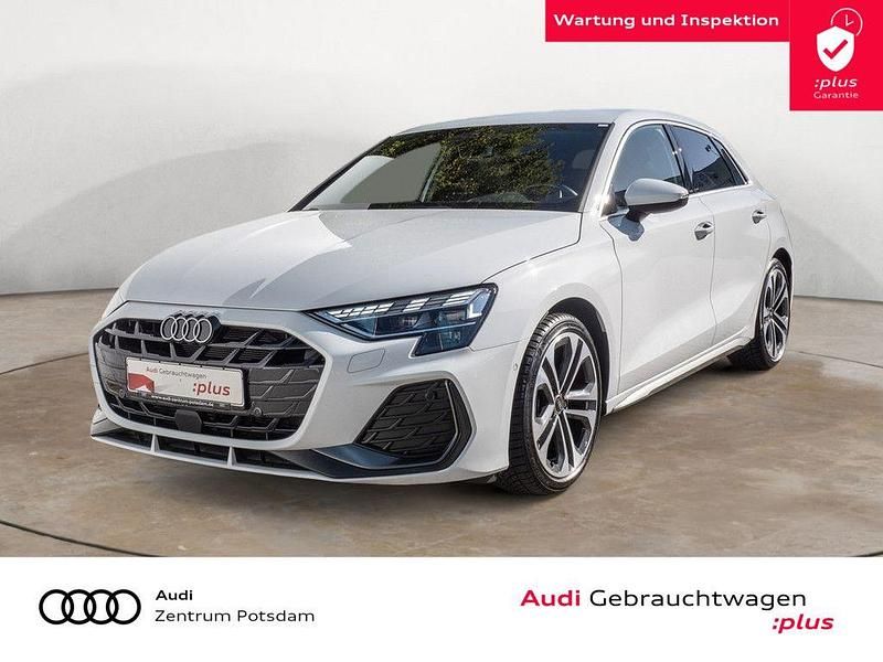 Weiß Gebraucht 2024 Audi A3 Sportback S-Line Limousine | 39.490 € (Fairer Preis) - Bild 1/4