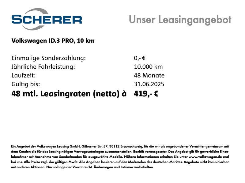 Gebraucht VW ID.3 Pro 150 kW (204 PS) 2022 Andere farbe Kleinwagen