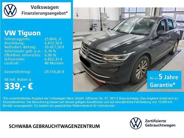 Schwarz Gebraucht 2021 VW Tiguan Elegance SUV | 25.890 € (Guter Preis) - Bild 1/4