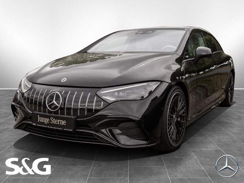 Metalliclack obsidianschwarz Gebraucht 2023 Mercedes EQE AMG 53 AMG Limousine | 68.277 € (Superpreis) - Bild 1/4