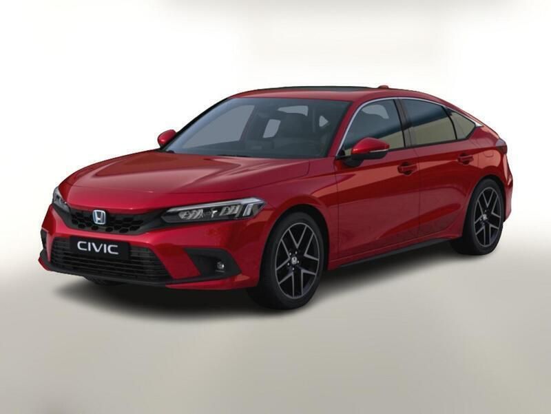Premium crystal red metallic Neu 2025 Honda Civic Advance Limousine | 38.205 € (Guter Preis) - Bild 1/4