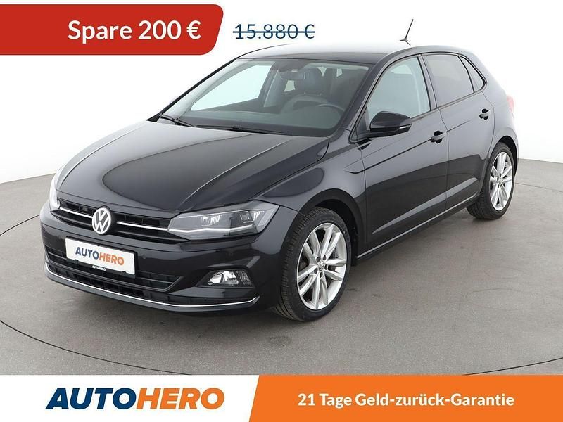 Schwarz Gebraucht 2018 VW Polo Highline Kleinwagen | 15.680 € (Fairer Preis) - Bild 1/3