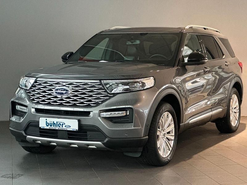 Grau Gebraucht 2021 Ford Explorer Platinum SUV | 46.990 € (Fairer Preis) - Bild 1/4
