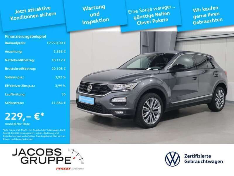 Grau Gebraucht 2020 VW T-Roc United SUV | 19.970 € (Fairer Preis) - Bild 1/3