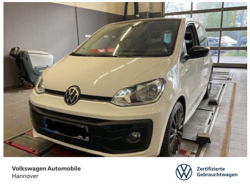 Pure white/deep black perleffe Gebraucht 2022 VW up! R-line Kleinwagen | 14.490 € (Fairer Preis) - Bild 1/3