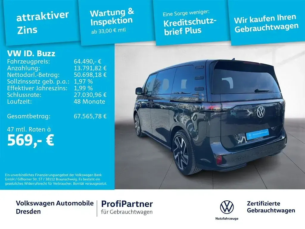 Gebraucht VW ID. Buzz GTX 250 kW (340 PS) 2025 Starlight blue metallic Van / Kleinbus