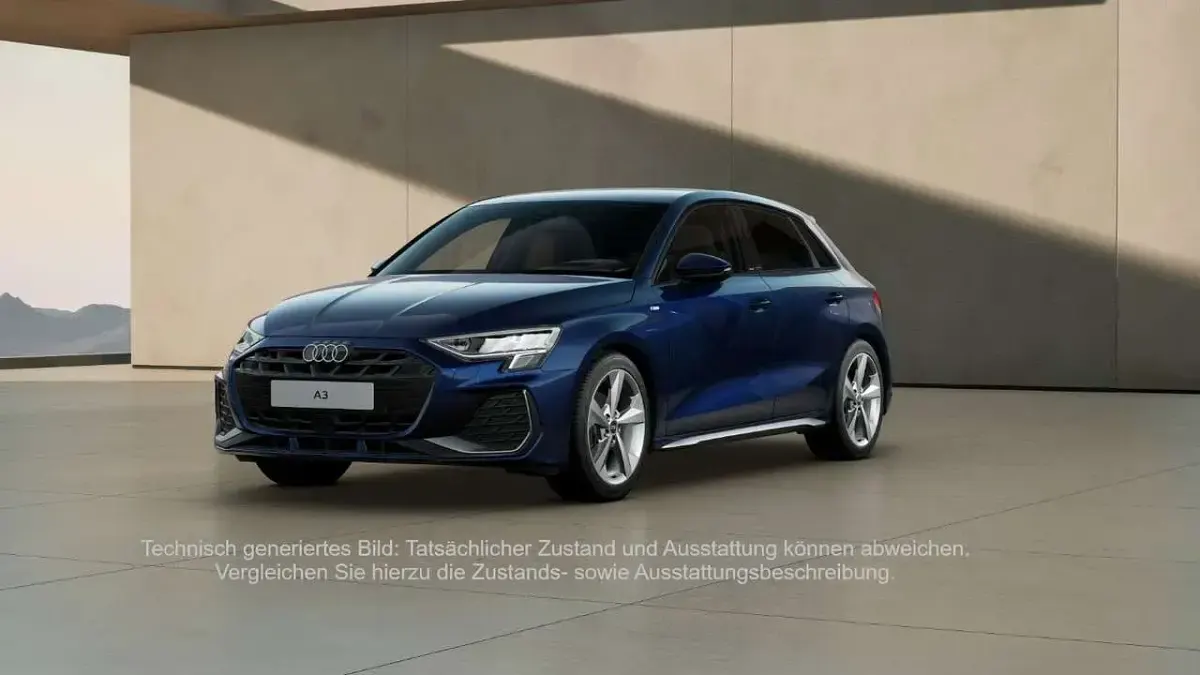 Käytetty Audi A3 S-Line 150 HP (110 kW) 2025 Sininen Sedan