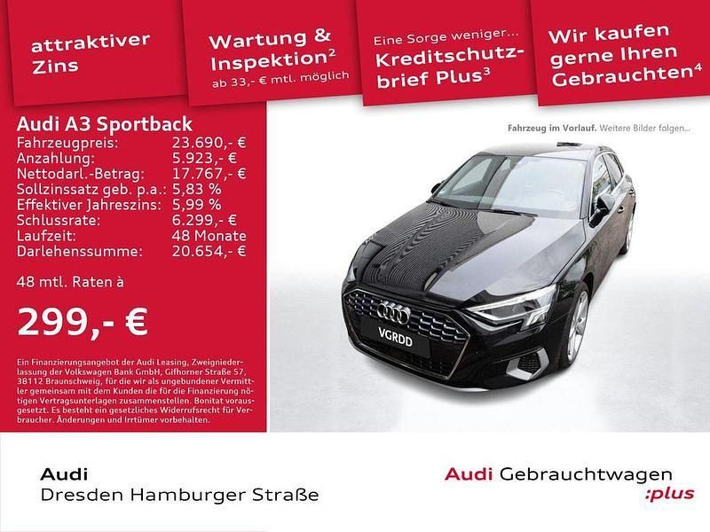 Brillantschwarz Gebraucht 2021 Audi A3 Sportback e-tron Ambiente Limousine | 23.690 € (Fairer Preis) - Bild 1/3