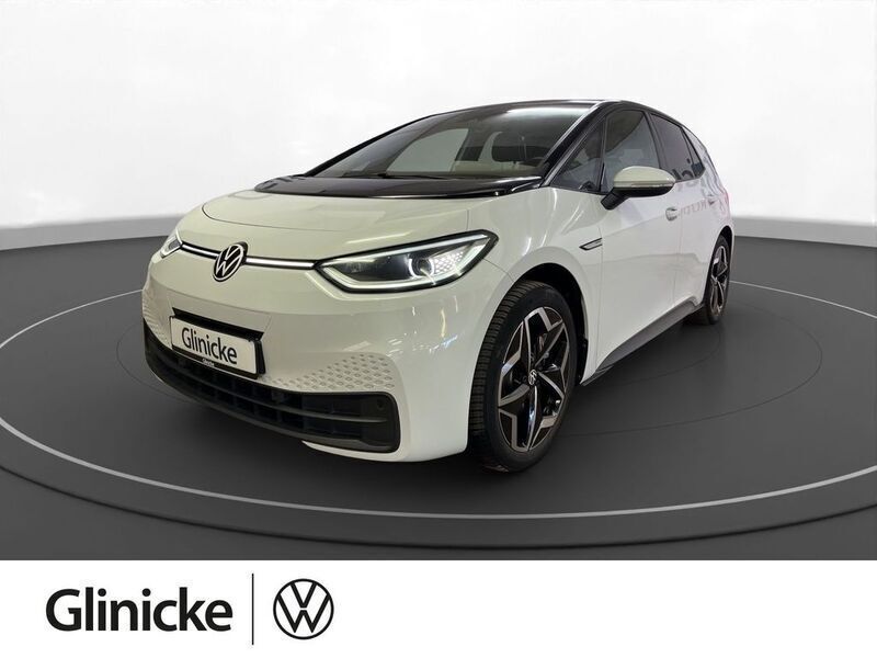 Gletscherweiß metallic schwarz Gebraucht 2021 VW ID.3 Pro Performance Kleinwagen | 20.980 € (Guter Preis) - Bild 1/4