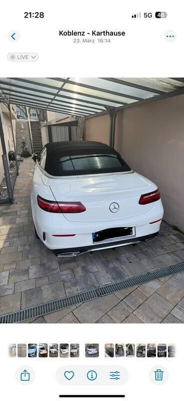 Weiß Gebraucht 2019 Mercedes E300 AMG Cabrio | 33.500 € (Superpreis) - Bild 1/4