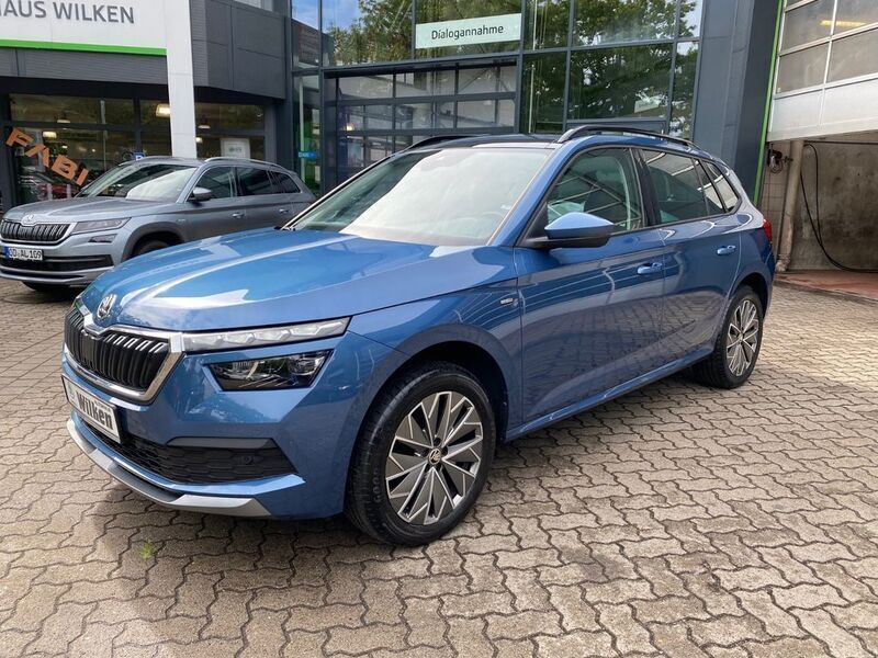Titanblau metallic met. Gebraucht 2021 Skoda Kamiq Clever SUV | 21.580 € (Etwas zu teuer) - Bild 1/4