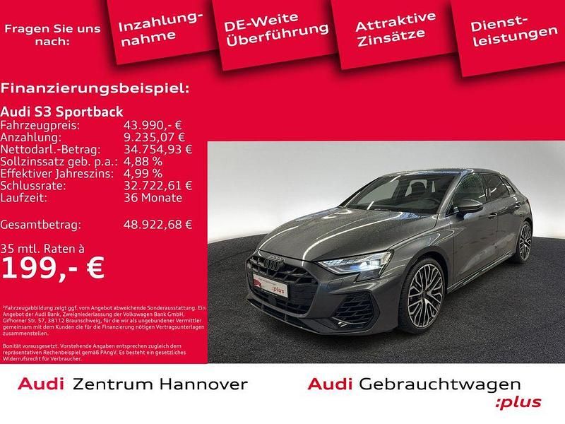 6y daytonagrau perleffekt Gebraucht 2024 Audi S3 Ambiente Limousine | 43.990 € (Fairer Preis) - Bild 1/4