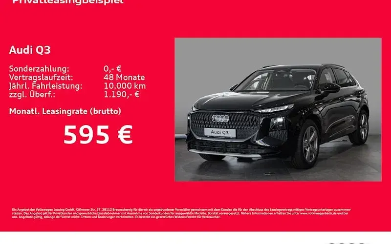Neu Audi Q3 Advanced Plus 150 PS (110 kW) 2026 Schwarz SUV
