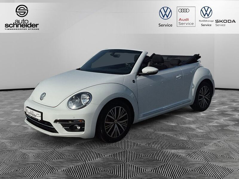 Pure white, textilverdeck schwar Gebraucht 2018 VW Beetle Sound Cabrio | 19.980 € (Fairer Preis) - Bild 1/4