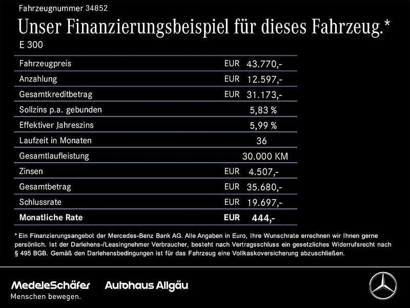 Grau Gebraucht 2024 Mercedes E300 Avantgarde Limousine | 43.770 € (Guter Preis) - Bild 1/1