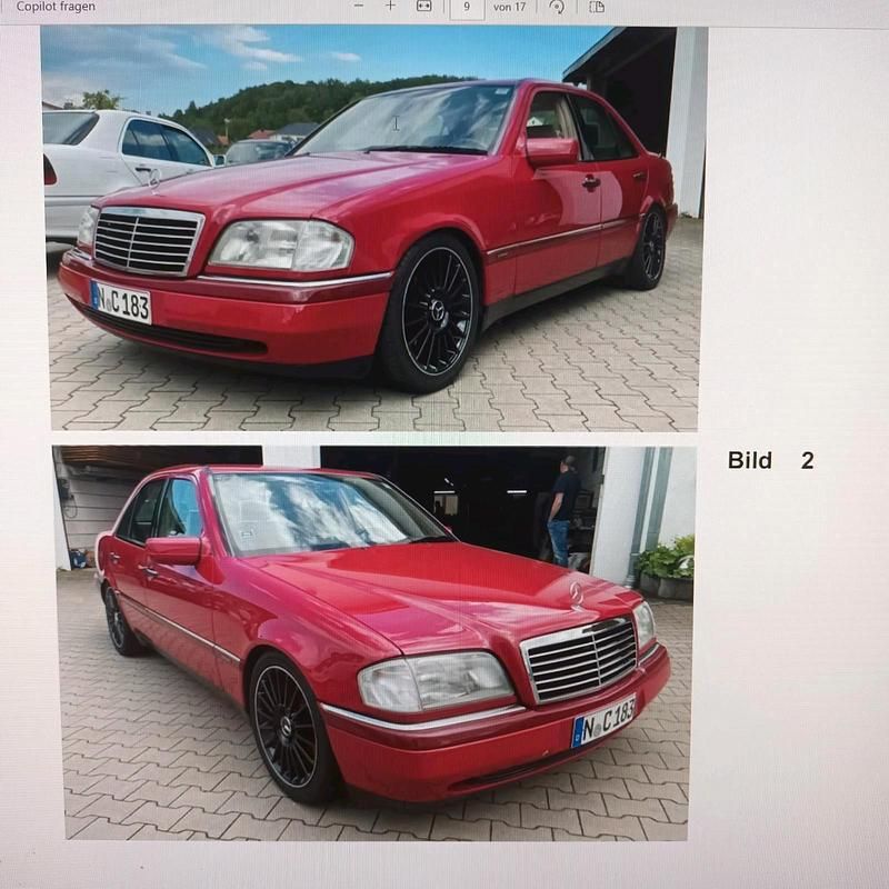 Rot Gebraucht 1995 Mercedes C180 Elegance Limousine | 9.250 € - Bild 1/4