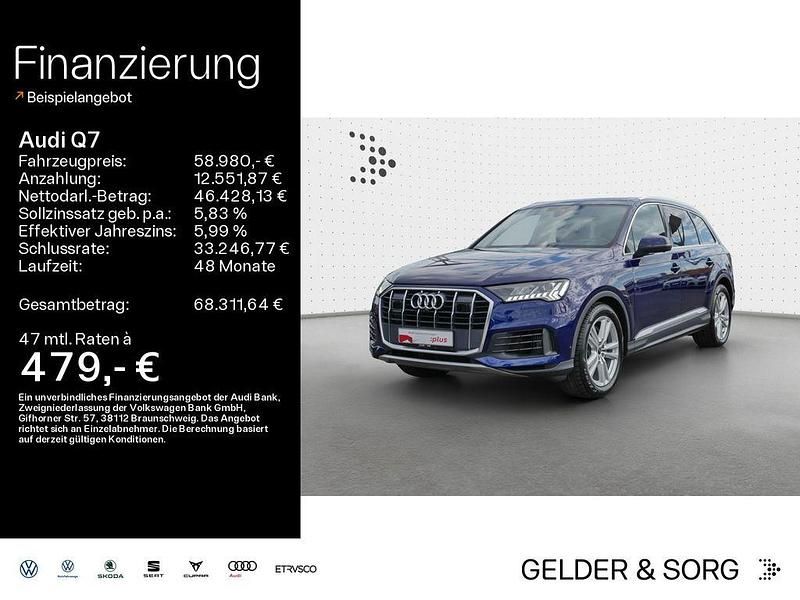 Navarrablau metallic Gebraucht 2024 Audi Q7 SUV | 58.980 € (Superpreis) - Bild 1/4