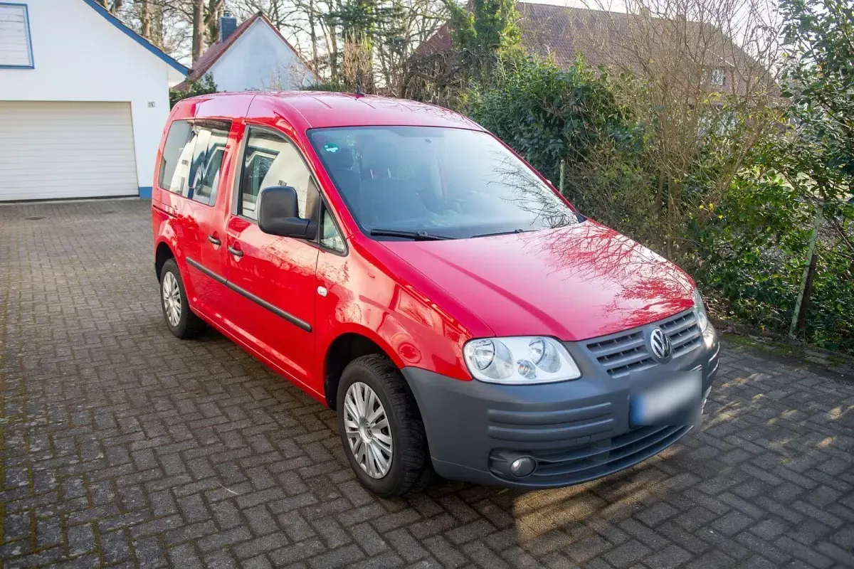 Gebraucht VW Caddy Life 75 PS (55 kW) 2006 Rot Van / Kleinbus