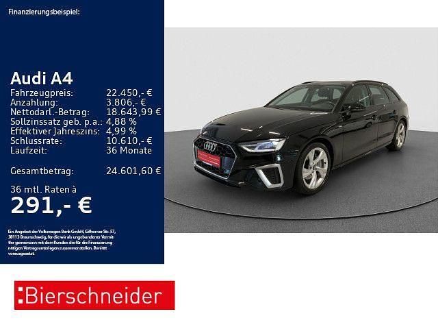 Schwarz Gebraucht 2021 Audi A4 S-Line Kombi | 22.450 € (Superpreis) - Bild 1/3