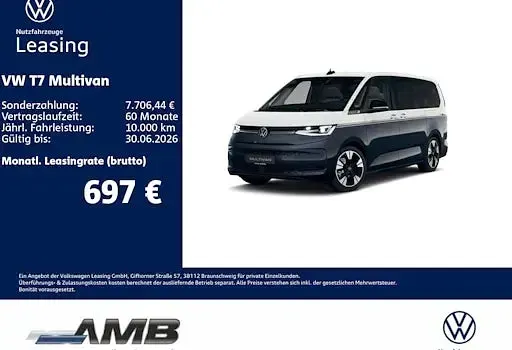 Ny VW Multivan 150 HK (110 kW) 2026 Hvid MPV