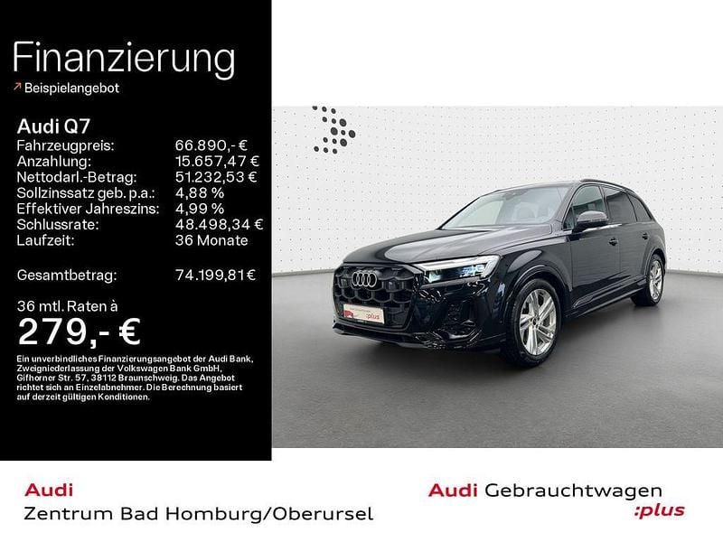 Mythosschwarz metallic Gebraucht 2025 Audi Q7 S-Line SUV | 66.890 € (Superpreis) - Bild 1/4
