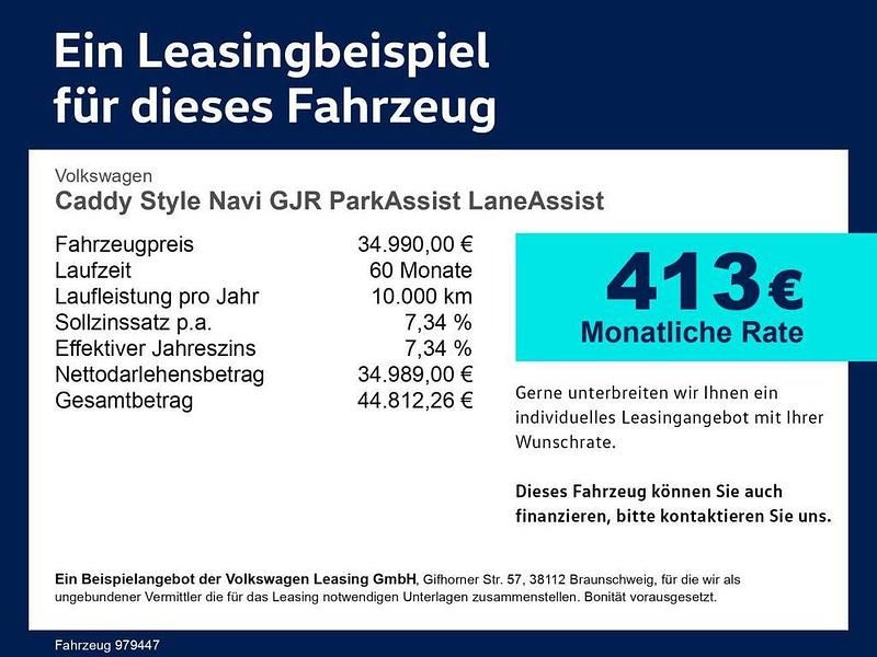 Gebraucht VW Caddy Style 122 PS (89 kW) 2025 Blau Van / Kleinbus