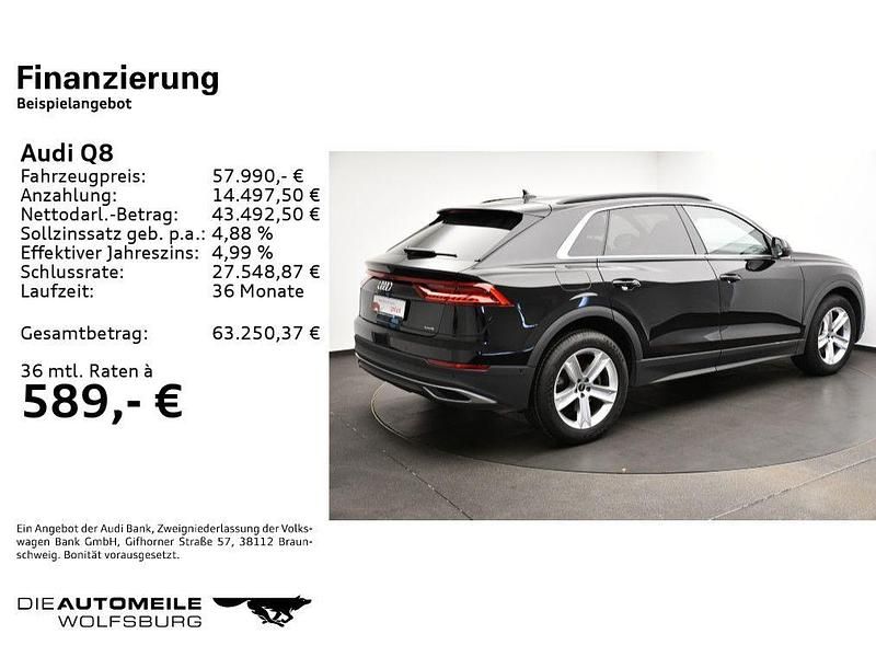 Gebraucht Audi Q8 Ambiente 340 PS (250 kW) 2022 Mythosschwarz metallic (metallic) SUV