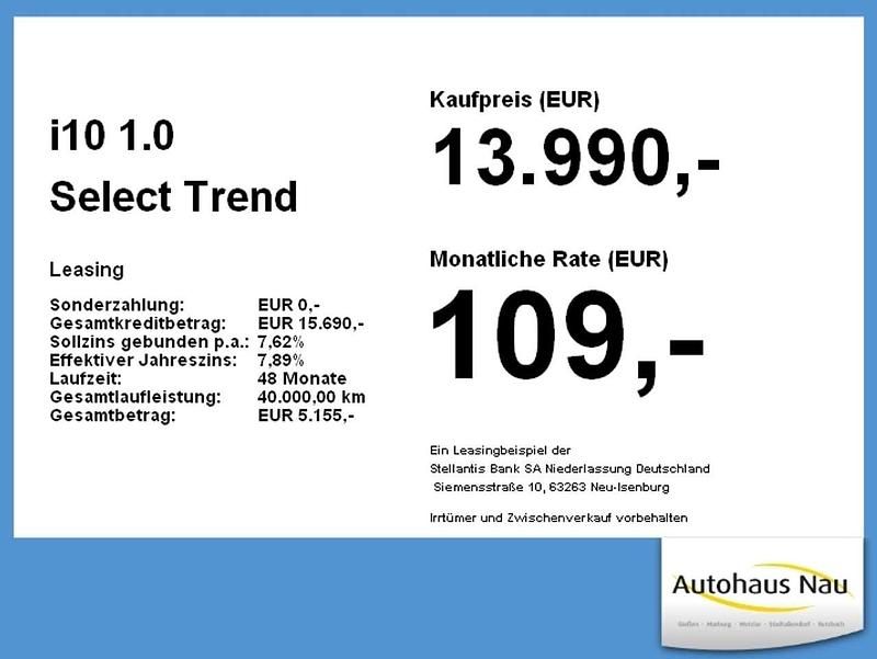 Gebraucht Hyundai i10 Select 63 PS (46 kW) 2025 Phantom black / met Kleinwagen