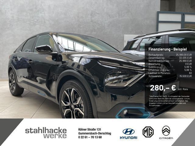 Schwarz Neu 2024 Citroën e-C4 Shine Limousine | 25.990 € (Fairer Preis) - Bild 1/4
