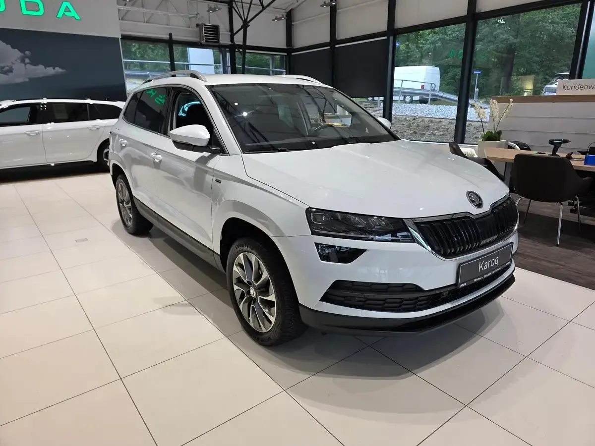 Gebraucht Skoda Karoq Clever 150 PS (110 kW) 2021 Moonweiss metallic SUV